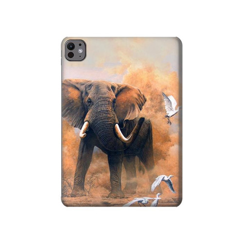 S1292 Dusty Elephant Egrets Hard Case For iPad Pro 11 (2024)