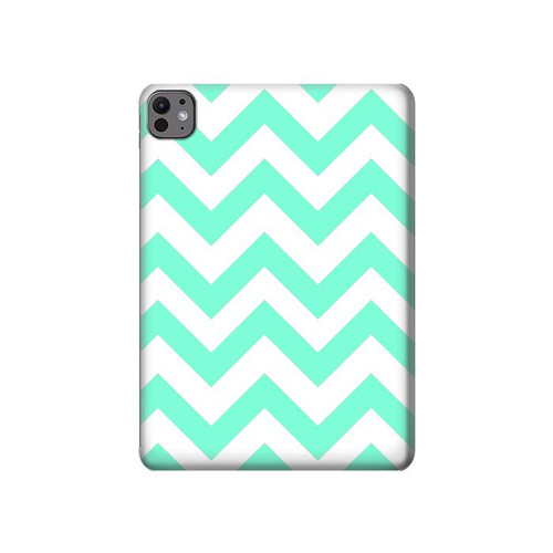 S1723 Mint Chevron Zigzag Hard Case For iPad Pro 11 (2024,2025)