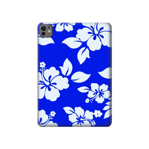 S2244 Hawaiian Hibiscus Blue Pattern Hard Case For iPad Pro 11 (2024,2025)