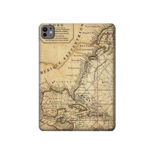 S2506 Exploration North America Map Hard Case For iPad Pro 11 (2024,2025)