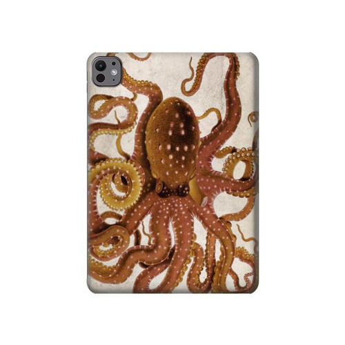 S2801 Vintage Octopus Hard Case For iPad Pro 11 (2024,2025)