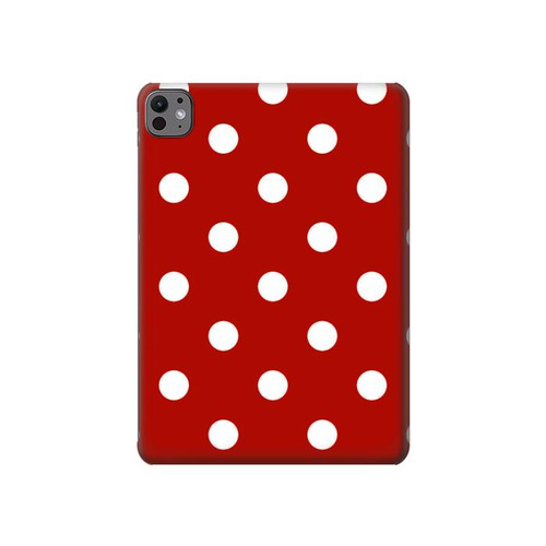 S2951 Red Polka Dots Hard Case For iPad Pro 11 (2024,2025)
