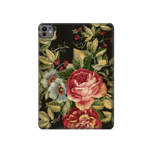 S3013 Vintage Antique Roses Hard Case For iPad Pro 11 (2024,2025)
