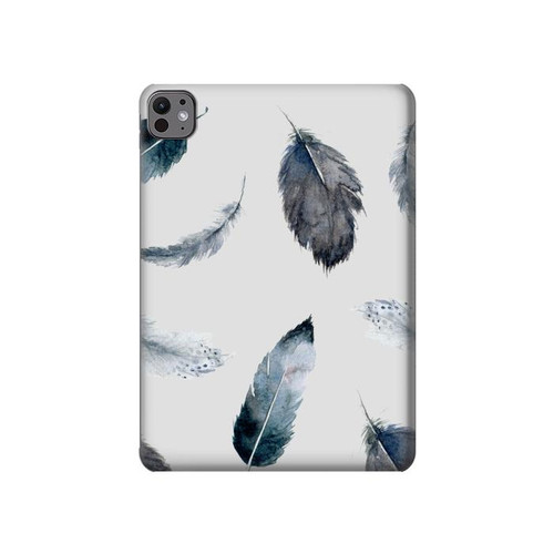 S3085 Feather Paint Pattern Hard Case For iPad Pro 11 (2024)