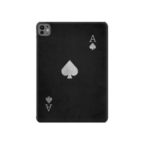 S3152 Black Ace of Spade Hard Case For iPad Pro 11 (2024,2025)