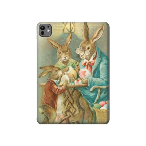 S3164 Easter Rabbit Family Hard Case For iPad Pro 11 (2024,2025)