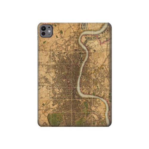 S3230 Vintage Map of London Hard Case For iPad Pro 11 (2024,2025)
