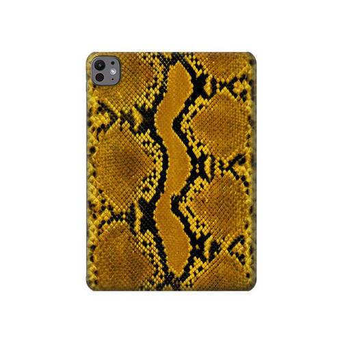 S3365 Yellow Python Skin Graphic Print Hard Case For iPad Pro 11 (2024,2025)