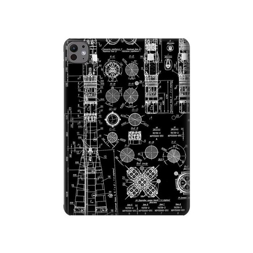 S3436 Apollo Blue Print Hard Case For iPad Pro 11 (2024,2025)