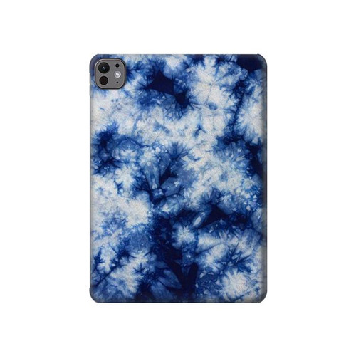 S3439 Fabric Indigo Tie Dye Hard Case For iPad Pro 11 (2024,2025)