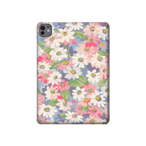 S3688 Floral Flower Art Pattern Hard Case For iPad Pro 11 (2024,2025)