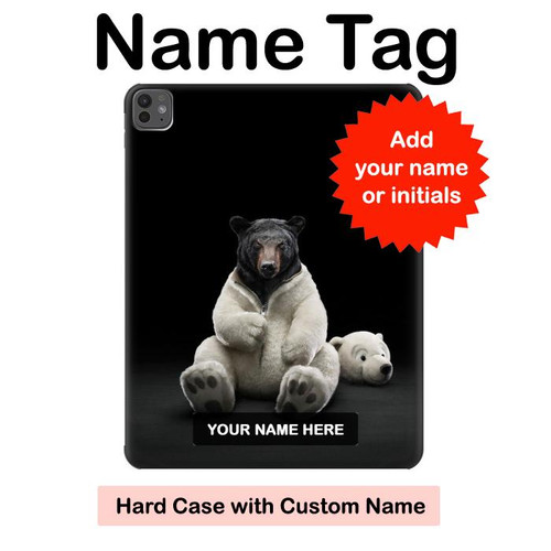 S0878 Black Bear Hard Case For iPad Pro 13 (2024,2025)