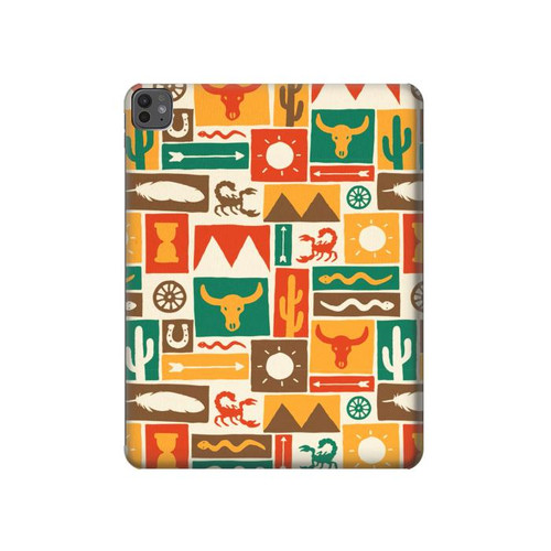 S1873 Western Pattern Hard Case For iPad Pro 13 (2024,2025)