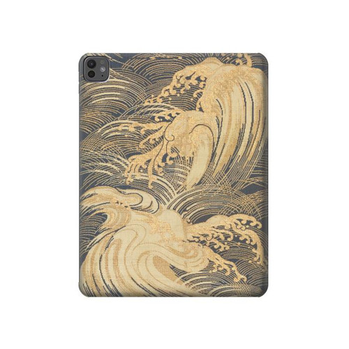 S2680 Japan Art Obi With Stylized Waves Hard Case For iPad Pro 13 (2024,2025)