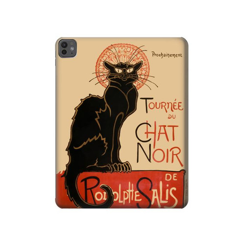 S2739 Chat Noir Black Cat Vintage Hard Case For iPad Pro 13 (2024,2025), Air 13 2026