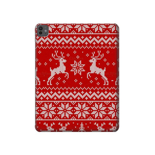 S2835 Christmas Reindeer Knitted Pattern Hard Case For iPad Pro 13 (2024,2025)