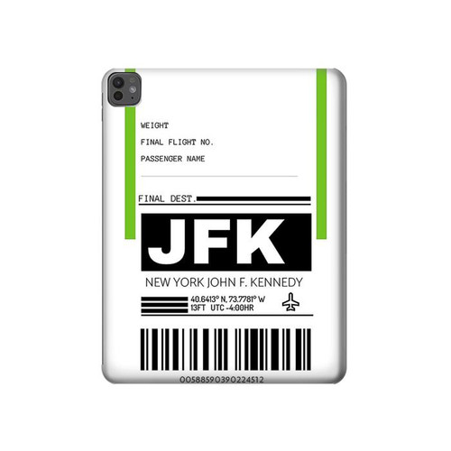 S3664 Airline Travel Luggage Label Hard Case For iPad Pro 13 (2024,2025), Air 13 2026