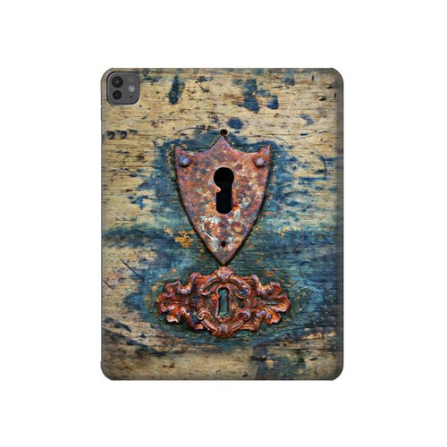 S3955 Vintage Keyhole Weather Door Hard Case For iPad Pro 13 (2024,2025)