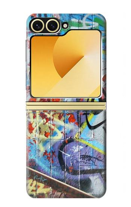 S0588 Wall Graffiti Case For Samsung Galaxy Z Flip 6, Flip 7 FE