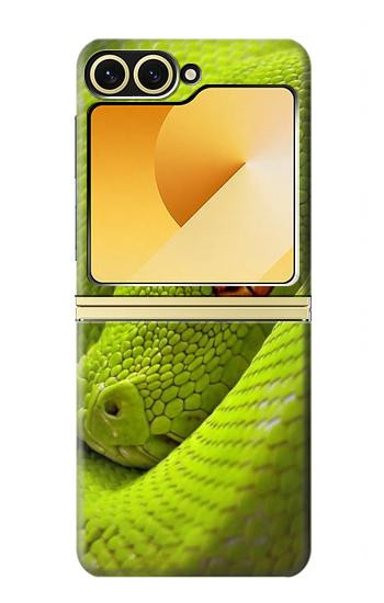 S0785 Green Snake Case For Samsung Galaxy Z Flip 6, Flip 7 FE