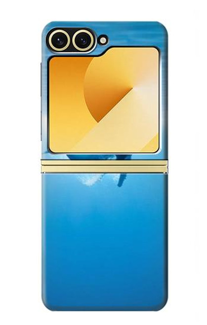 S0843 Blue Whale Case For Samsung Galaxy Z Flip 6, Flip 7 FE