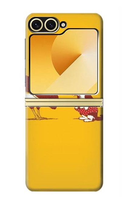 S1093 Rooster and Cat Joke Case For Samsung Galaxy Z Flip 6, Flip 7 FE