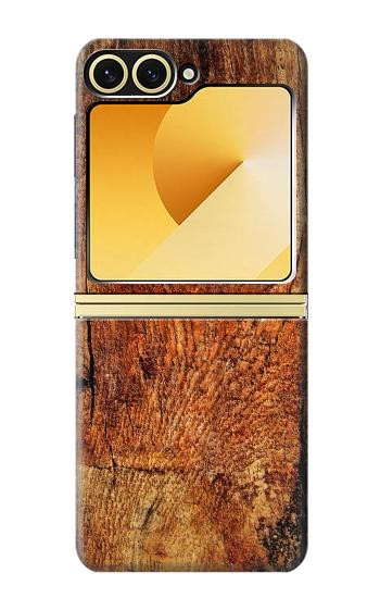 S1140 Wood Skin Graphic Case For Samsung Galaxy Z Flip 6, Flip 7 FE