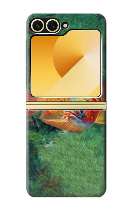 S1157 Red Arowana Fish Case For Samsung Galaxy Z Flip 6, Flip 7 FE