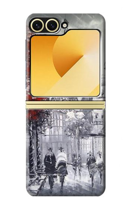 S1295 Eiffel Painting of Paris Case For Samsung Galaxy Z Flip 6, Flip 7 FE