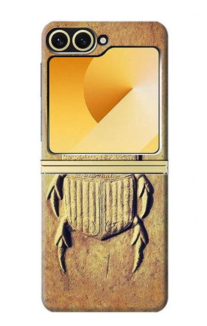 S2401 Egyptian Scarab Beetle Graphic Printed Case For Samsung Galaxy Z Flip 6, Flip 7 FE