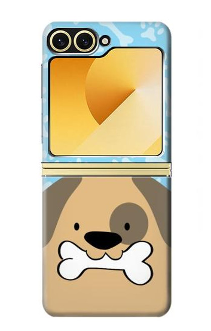 S2669 Cute Dog Paws Bones Cartoon Case For Samsung Galaxy Z Flip 6, Flip 7 FE