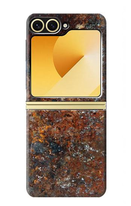 S2714 Rust Steel Texture Graphic Printed Case For Samsung Galaxy Z Flip 6, Flip 7 FE