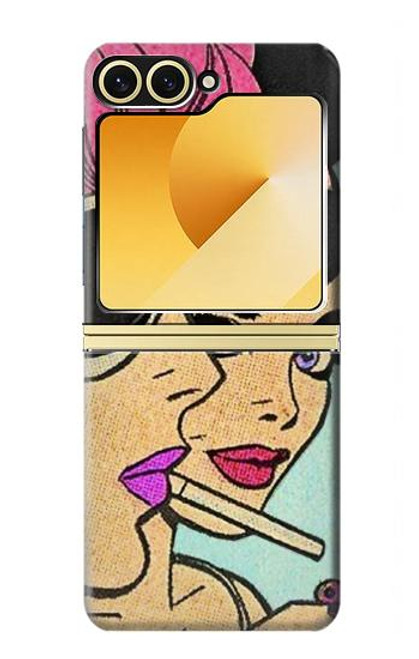 S3171 Girls Pop Art Case For Samsung Galaxy Z Flip 6, Flip 7 FE