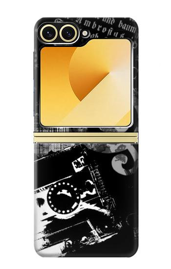 S3197 Music Cassette Note Case For Samsung Galaxy Z Flip 6, Flip 7 FE