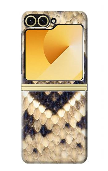 S3417 Diamond Rattle Snake Graphic Print Case For Samsung Galaxy Z Flip 6, Flip 7 FE