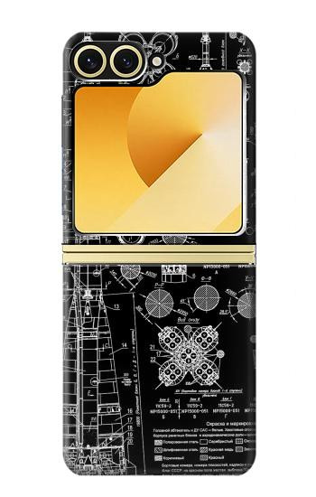 S3436 Apollo Blue Print Case For Samsung Galaxy Z Flip 6, Flip 7 FE