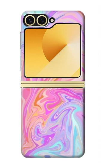 S3444 Digital Art Colorful Liquid Case For Samsung Galaxy Z Flip 6, Flip 7 FE