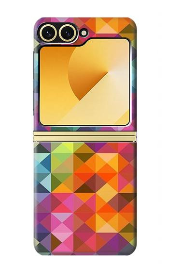 S3477 Abstract Diamond Pattern Case For Samsung Galaxy Z Flip 6, Flip 7 FE