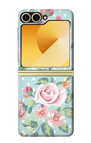 S3494 Vintage Rose Polka Dot Case For Samsung Galaxy Z Flip 6, Flip 7 FE