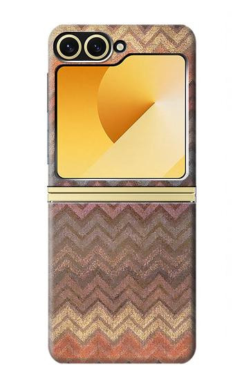 S3752 Zigzag Fabric Pattern Graphic Printed Case For Samsung Galaxy Z Flip 6, Flip 7 FE