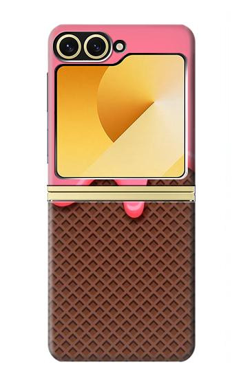 S3754 Strawberry Ice Cream Cone Case For Samsung Galaxy Z Flip 6, Flip 7 FE
