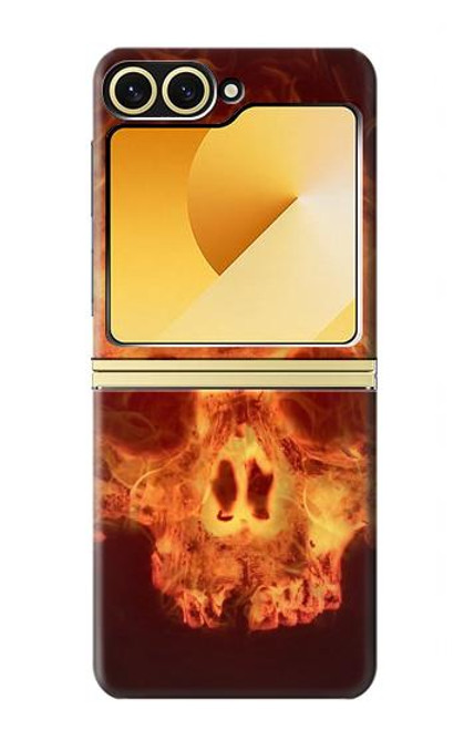 S3881 Fire Skull Case For Samsung Galaxy Z Flip 6, Flip 7 FE