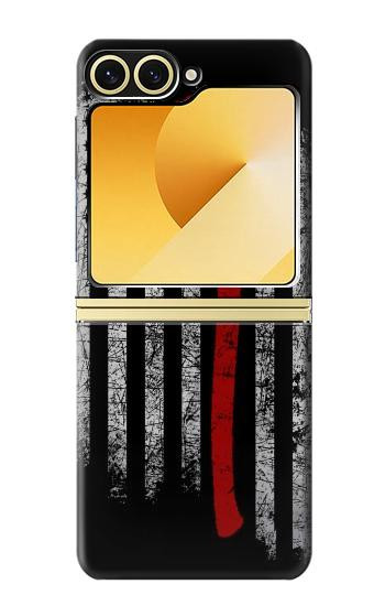 S3958 Firefighter Axe Flag Case For Samsung Galaxy Z Flip 6, Flip 7 FE