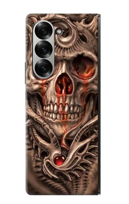 S1675 Skull Blood Tattoo Case For Samsung Galaxy Z Fold 6
