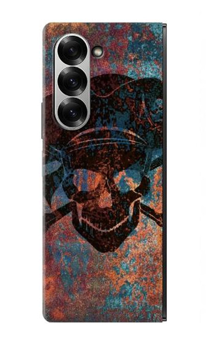 S3895 Pirate Skull Metal Case For Samsung Galaxy Z Fold 6