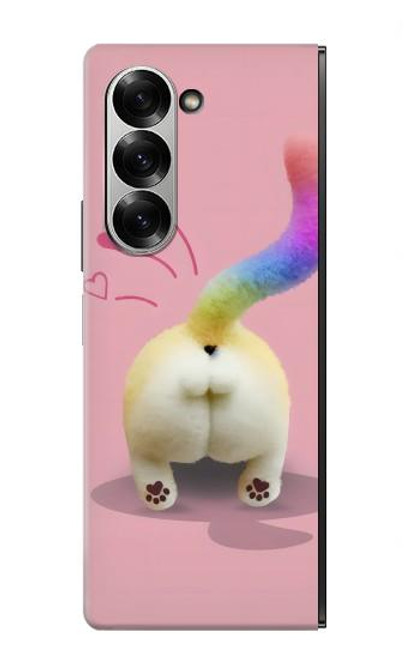 S3923 Cat Bottom Rainbow Tail Case For Samsung Galaxy Z Fold 6