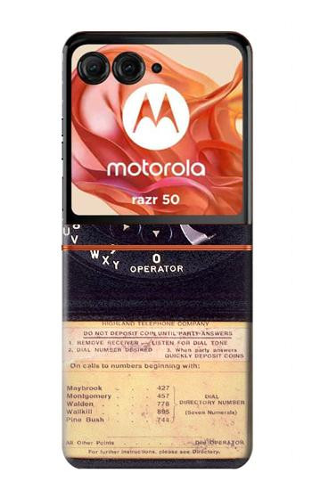 S0086 Payphone Vintage Case For Motorola Razr 70,60,50, Razr (2026, 2025, 2024)