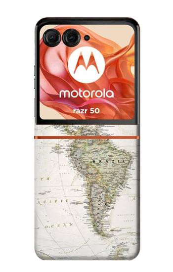 S0604 World Map Case For Motorola Razr 70,60,50, Razr (2026, 2025, 2024)