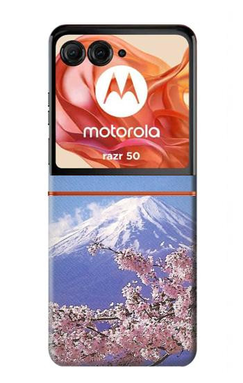 S1060 Mount Fuji Sakura Cherry Blossom Case For Motorola Razr 70,60,50, Razr (2026, 2025, 2024)