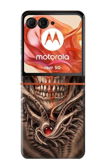 S1675 Skull Blood Tattoo Case For Motorola Razr 70,60,50, Razr (2026, 2025, 2024)